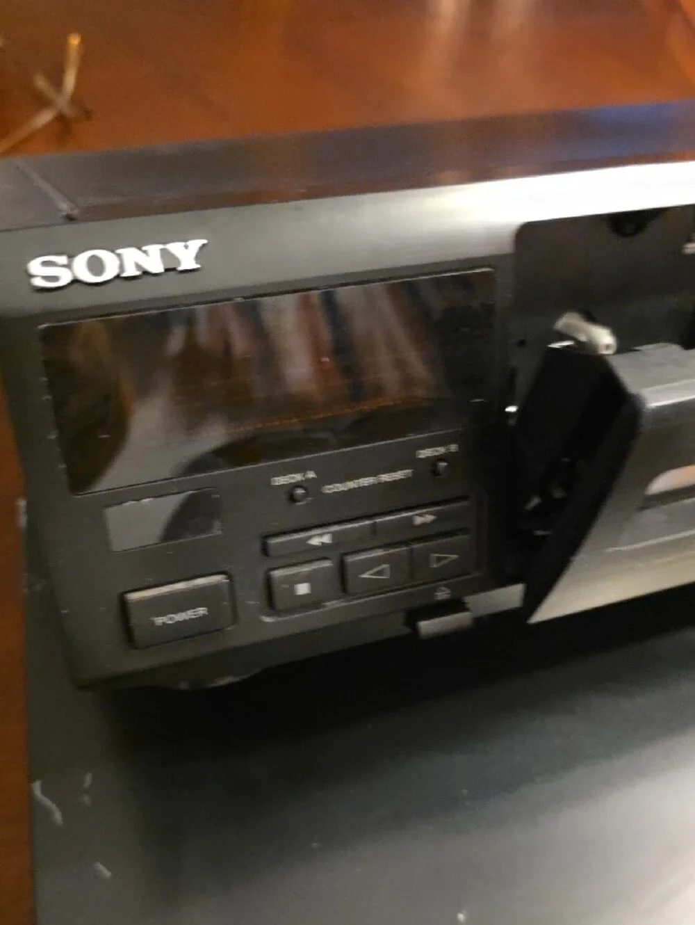 Sony Black Dual Cassette Player with LED Display